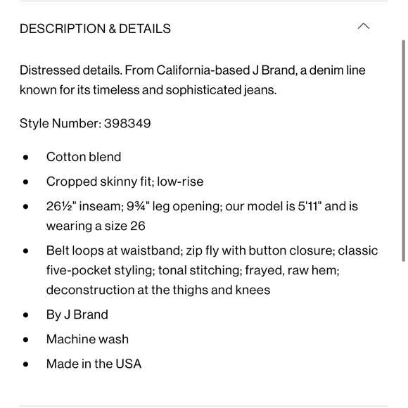 J brand cropped skinny jeans white (low-rise) 24 - Picture 2 of 8